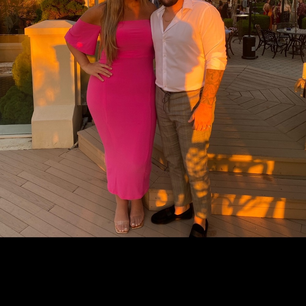 Norma Kamali Pink Off-Shoulder Dress